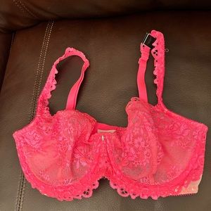 Victoria Secret Very Sexy Pink Lace Demi/Demi Buste 32DD Bra